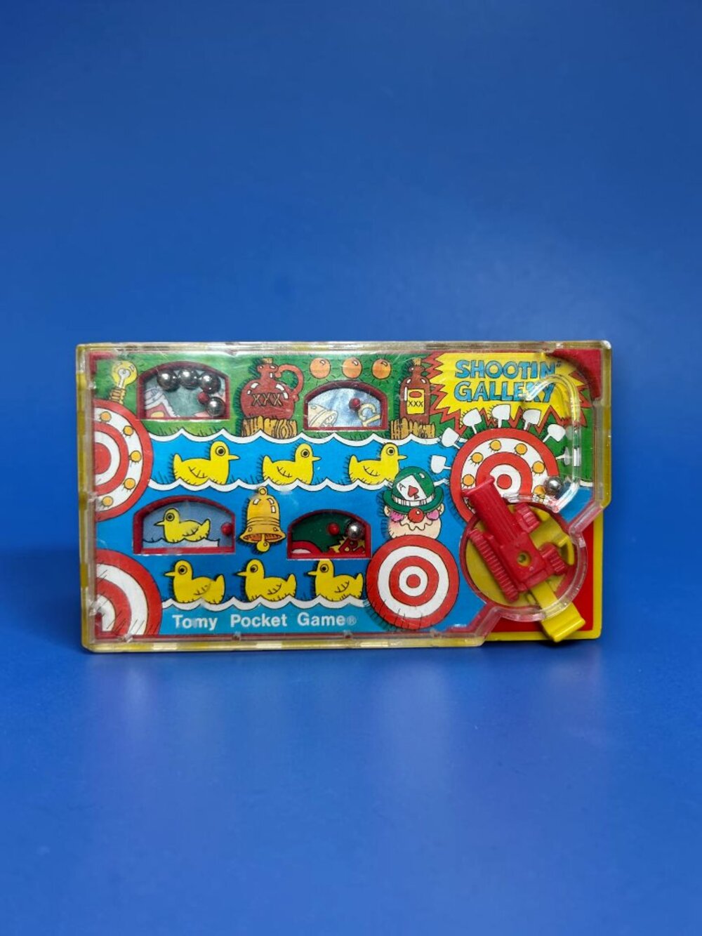 RARE  Tomy Pocket Game Shooting Gallery Vintage Handheld Toy 1970s COLLECTIBLE